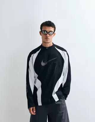Nike Tech Evolution jersey in black and white