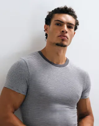 COLL fitted striped T-shirt