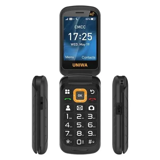 Classic Flip Design Unisoc T107 Big Battery Volte 4G Feature Phone