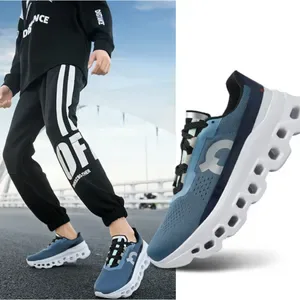 designer shoes Ultra Light Shock Absorbing Running Shoes Mens Breathable Mesh Thick Sole Sports Shoes D