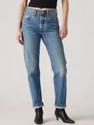 Levi's 501 Light Blue Cotton Regular Fit Jeans