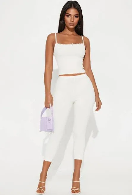 Fashion Nova Sleeveless Snatched Cami Pant Set