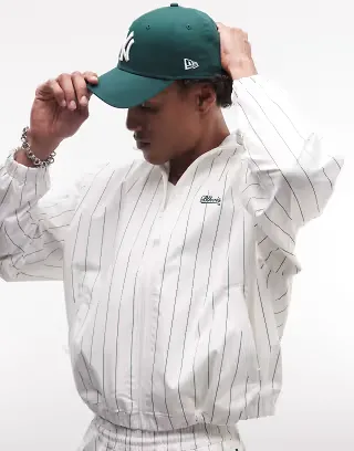 BLKVIS striped track jacket in white - part of a set