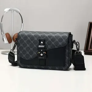 Foreign Trade Fashion Saddle High Quality Texture Men S European And American Plaid Single Shoulder Business Travel Comm
