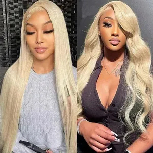 Hd Lace Wig Burmese 100% Really Blonde Color 30 woman Inch Deep Wave Lace Frontal Wigs Brazilian 13X4 HD Transparent Glu