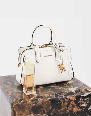 Michael Kors Laila extra small cross-body bag in eggshell white