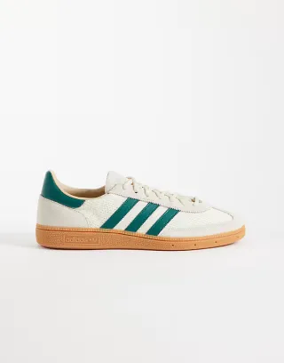 adidas Originals Handball Spezial sneakers in off white and green
