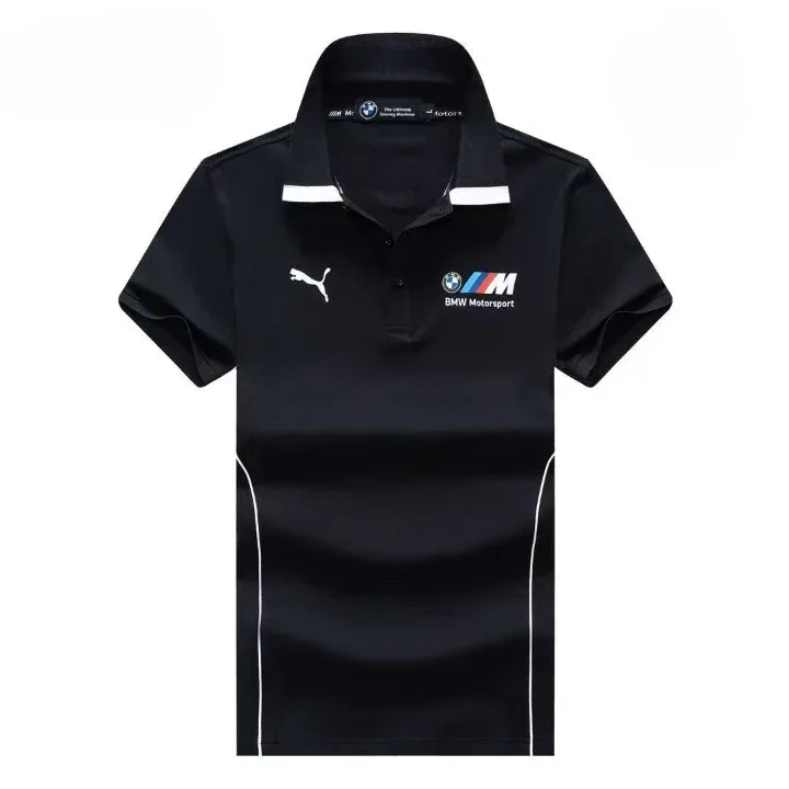 BMW men's black polo shirt