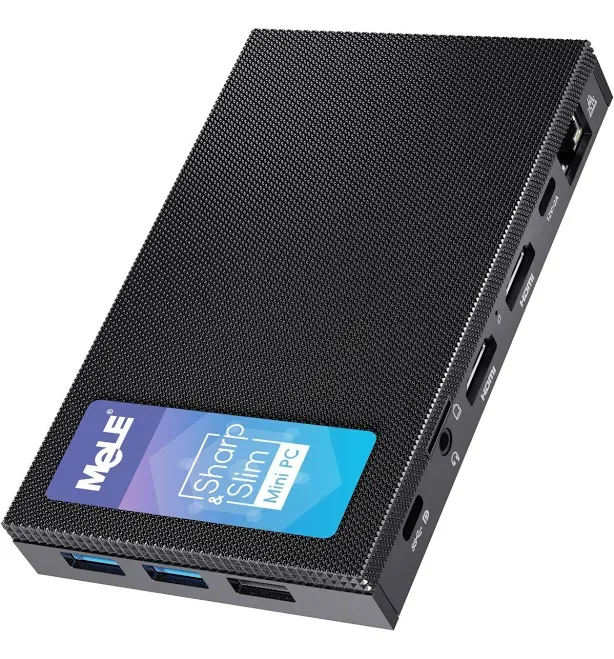 MeLE Fanless Mini PC Quieter 4C N150 16GB 512GB Desktop Mini Computer 11