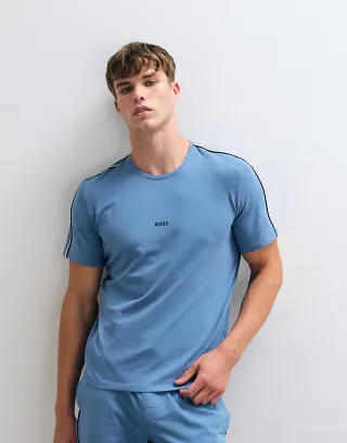 BOSS Bodywear Unique T-shirt with chest logo in blue - part of a set