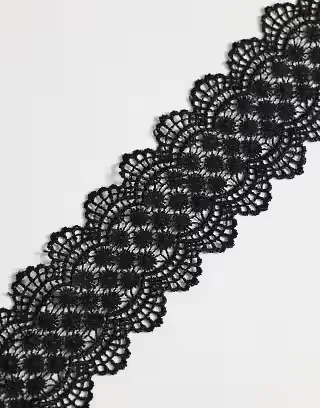ASOS DESIGN Halloween wide choker necklace in black lace