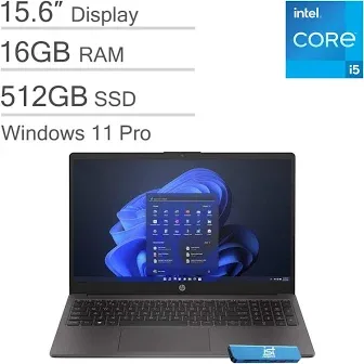 HP - Upgraded - 250 G10 15.6" FHD Laptop - Intel Core i5 with 16GB Memory - 512GB SSD - Windows 11 Pro - Gray