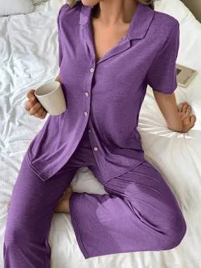 SHEIN Women's Regular Fit Cotton Loungewear Set