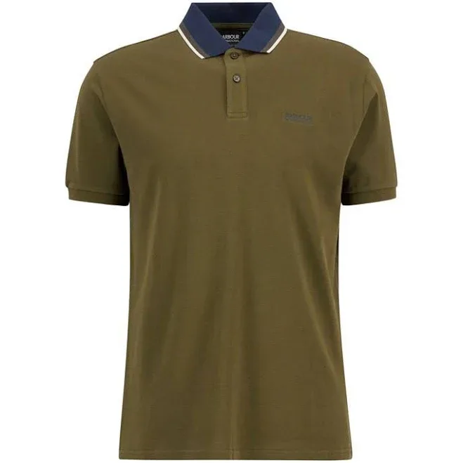Barbour International Mens Vase Polo - Light Sage