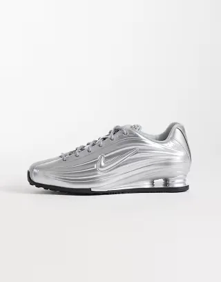 Nike Shox Z sneakers in metallic silver