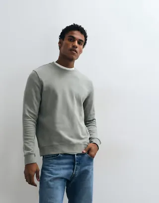ARKET relaxed terry sweatshirt in khaki