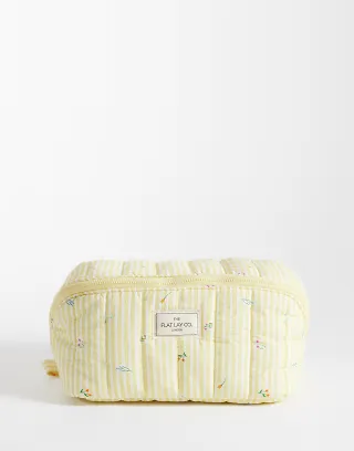 The Flat Lay Co. Marshmallow Makeup Box Bag - Flora