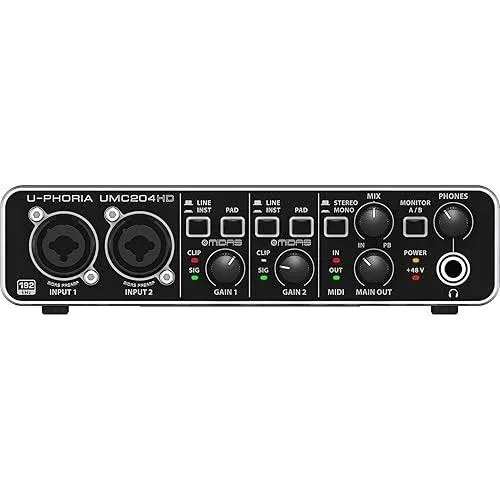 Behringer U-Phoria UMC204HD USB Audio Interface