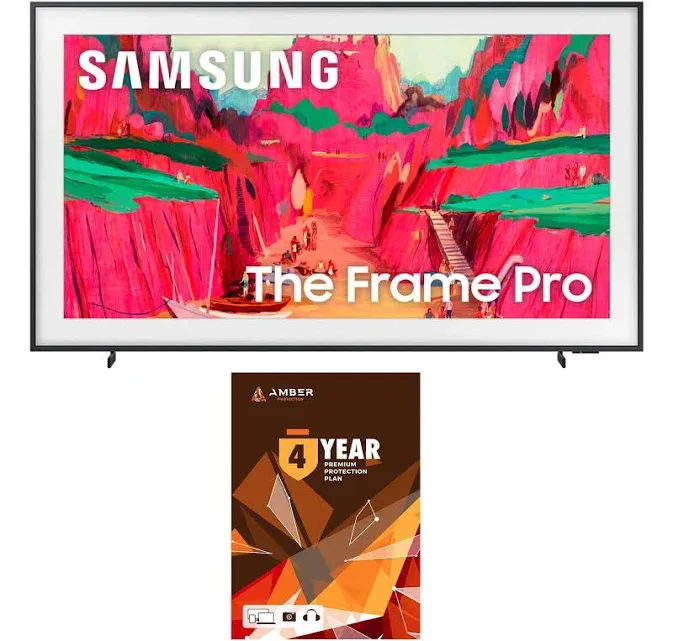 Samsung - QN65LS03FWFXZA 65 Inch The Frame Wireless 4K Neo QLED TV with 4 Year Amber Protection Plan (2025)