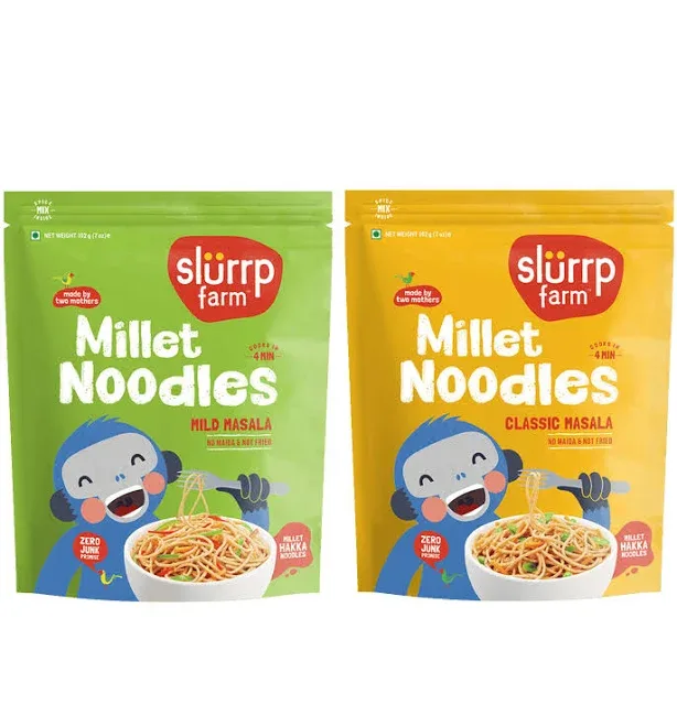 Slurrp Farm Millet Noodles Combo - Classic Masala & Mild Masala