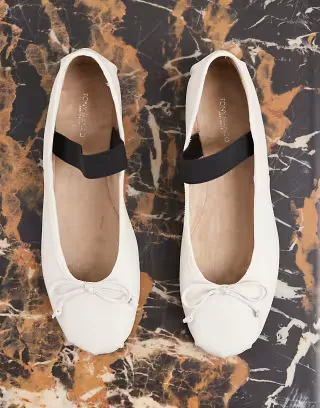 Tony Bianco Caspian ballet flats in white leather
