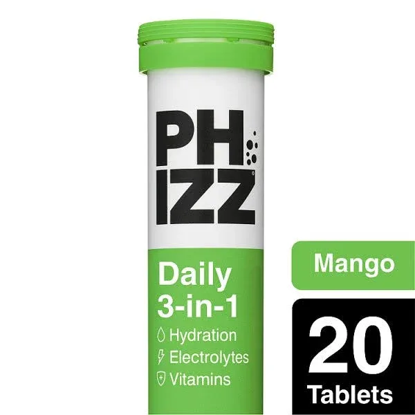 Phizz Mango 3-in-1 Hydration Electrolytes & Tablets