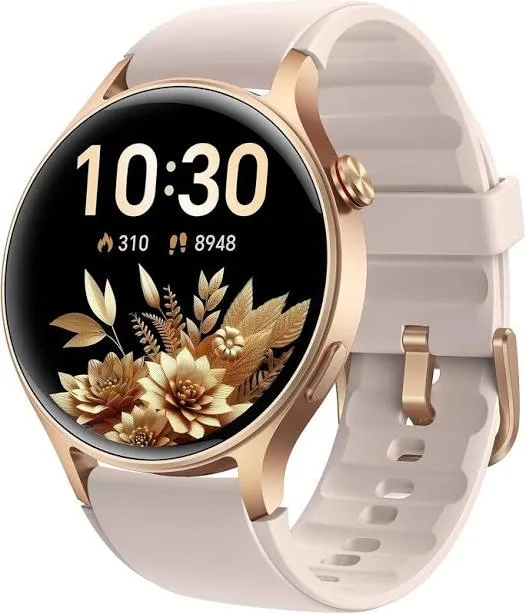 Rose Gold 3atm Waterproof Smartwatch With 110+ Sports Modes & Health