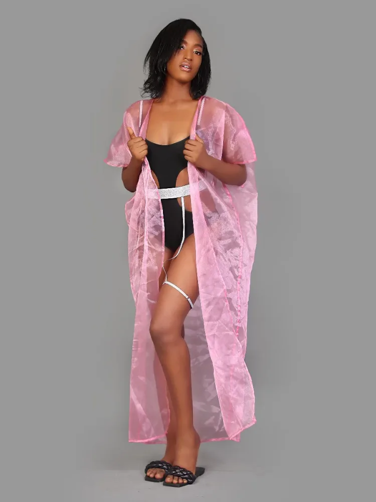 BELTED PINK ORGANZA