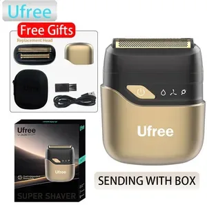Ufree Electric Razor for Men Foil Shaver with 2 Heads Home appliance Wet Dry Cordless Chargeable 260812