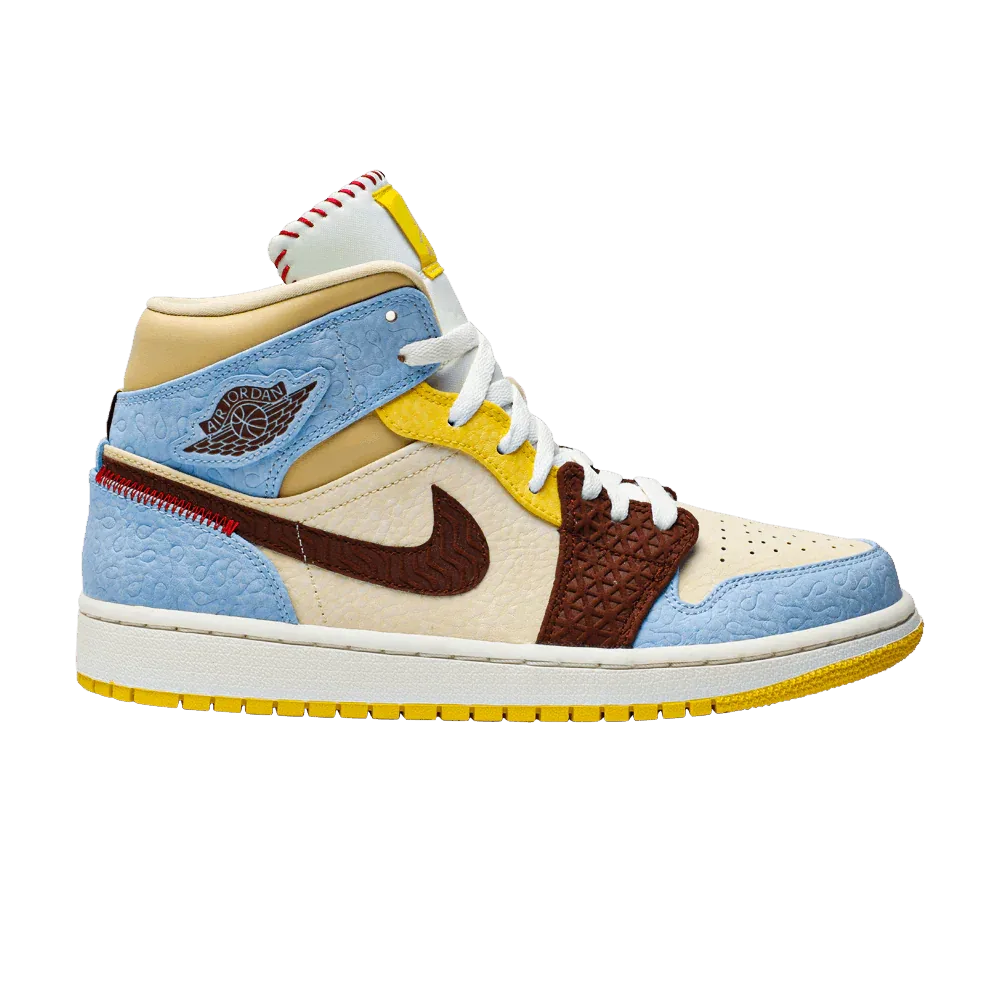 Air Jordan 1 Mid SE Fearless Maison Chateau Rouge