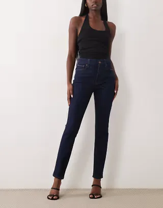 Good American Good Legs skinny jeans in dark blue wash