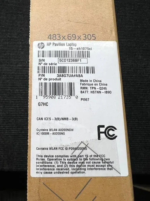 Hp Pavillion Laptop 15-eh1075cl