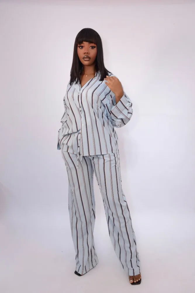 OVERSIZED STRIPE TWO PIECE SET