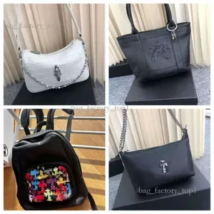 Designer Lurury Chrome CH Leather Bucket Bag - Hip Hop Rock Style Shoulder Crossbody Tote - Casual Streetwear Trend E95