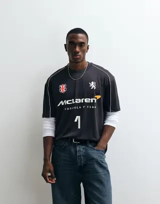 Hollister McLaren football jersey in black