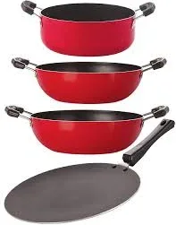 Nirlon 3 Layer Coated Kitchen Cooking Utensils Set 4 Piece
