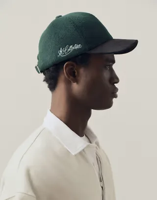 A.Collective wool blend cap in green