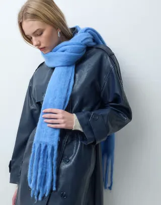 Threadbare oversized scarf in cobalt blue