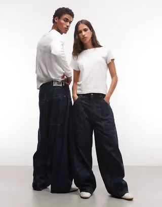 Cheap Monday Dunno super baggy distressed skater jeans in blue rinse