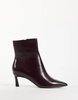 Steve Madden Lulah heeled mid ankle botos in red crinkle