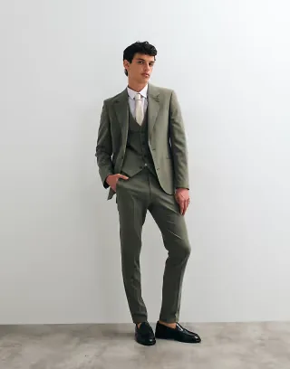 ASOS DESIGN green skinny jacket