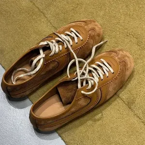 Forrest Gump Shoes Women 2026 Summer Genuine Leather Sneakers Thin Bottom German Training Sports Flat Womens ShoeS 26051