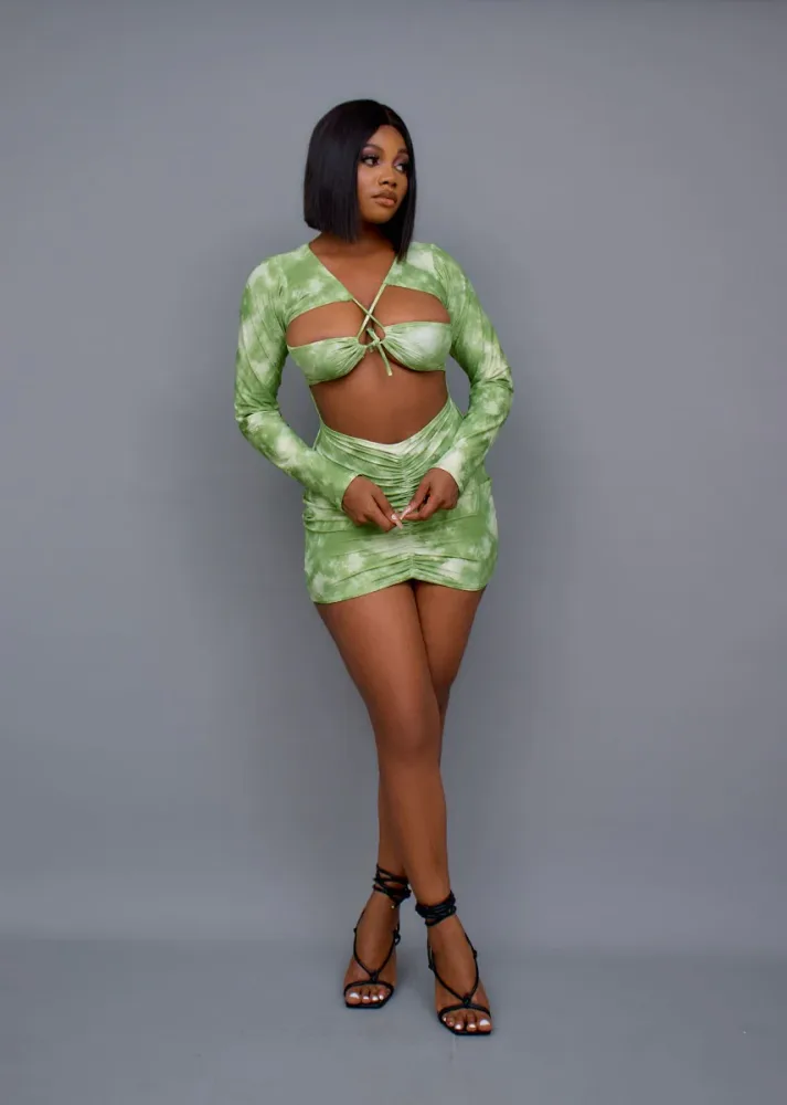 SEXY CLUB RUCHED LONGSLEEVE MINI DRESS