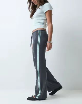 COLLUSION low rise skinny waist track pant in gray