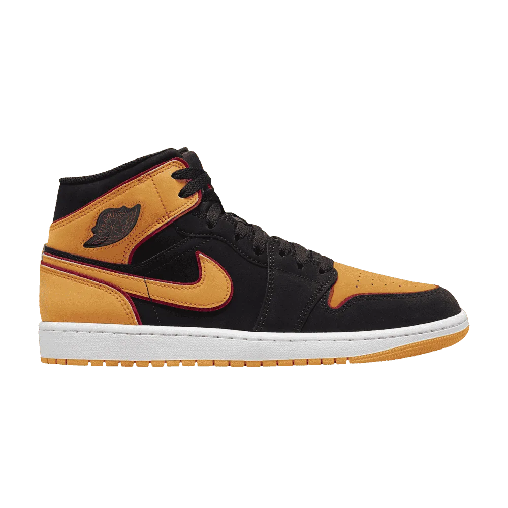 Air Jordan 1 Mid Fat Tongue Black Orange