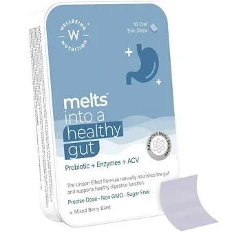 Wellbeing Nutrition Melts Healthy Gut Digestive Enzyme Gas, Acidity