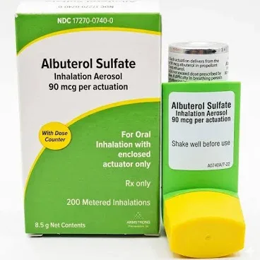 Albuterol Inhaler Aerosol 200 Metered Inhalations