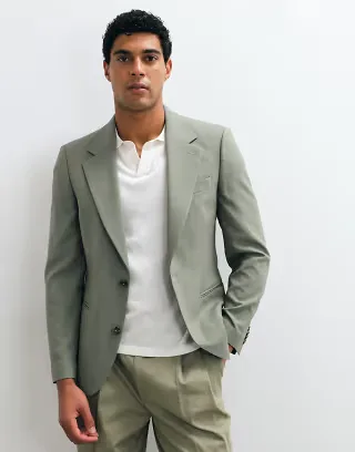 ASOS DESIGN skinny suit blazer in khaki