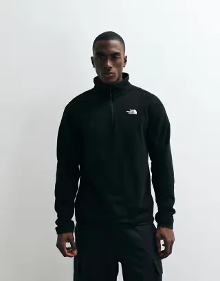 The North Face Glacier 100 1/4 zip fleece in black