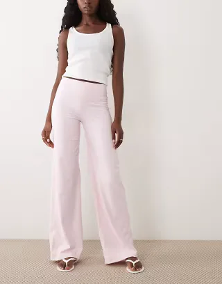 Cotton On Active ultra soft wide leg pants in cherry dream